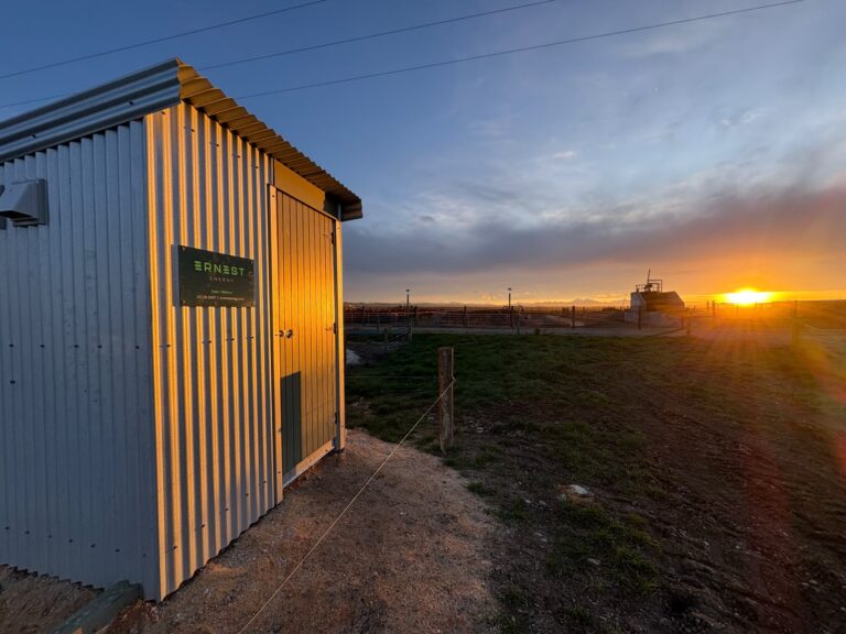 Ernest Energy solar on farm solar equipment shed